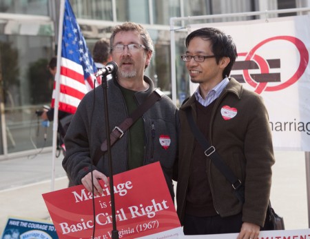 Thom speaks at rally